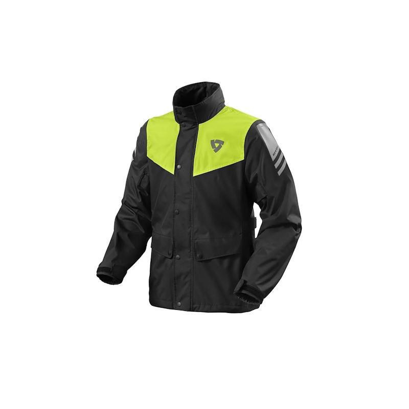 FRC021, Дождевая мотокуртка (дождевик), REVIT Nitric 4 H2O Black-Neon Yellow