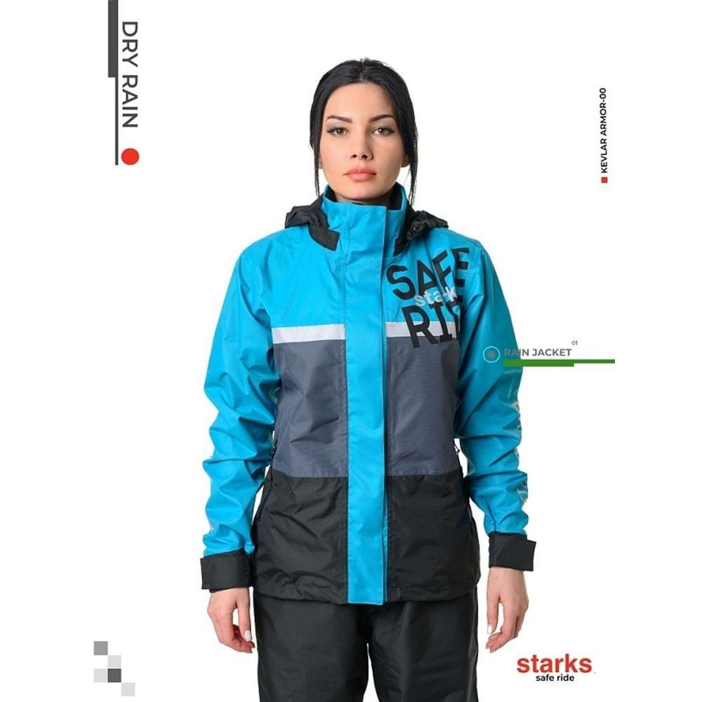 DRWBLU, Дождевая Куртка, STARKS Dry Rain Woman Blue
