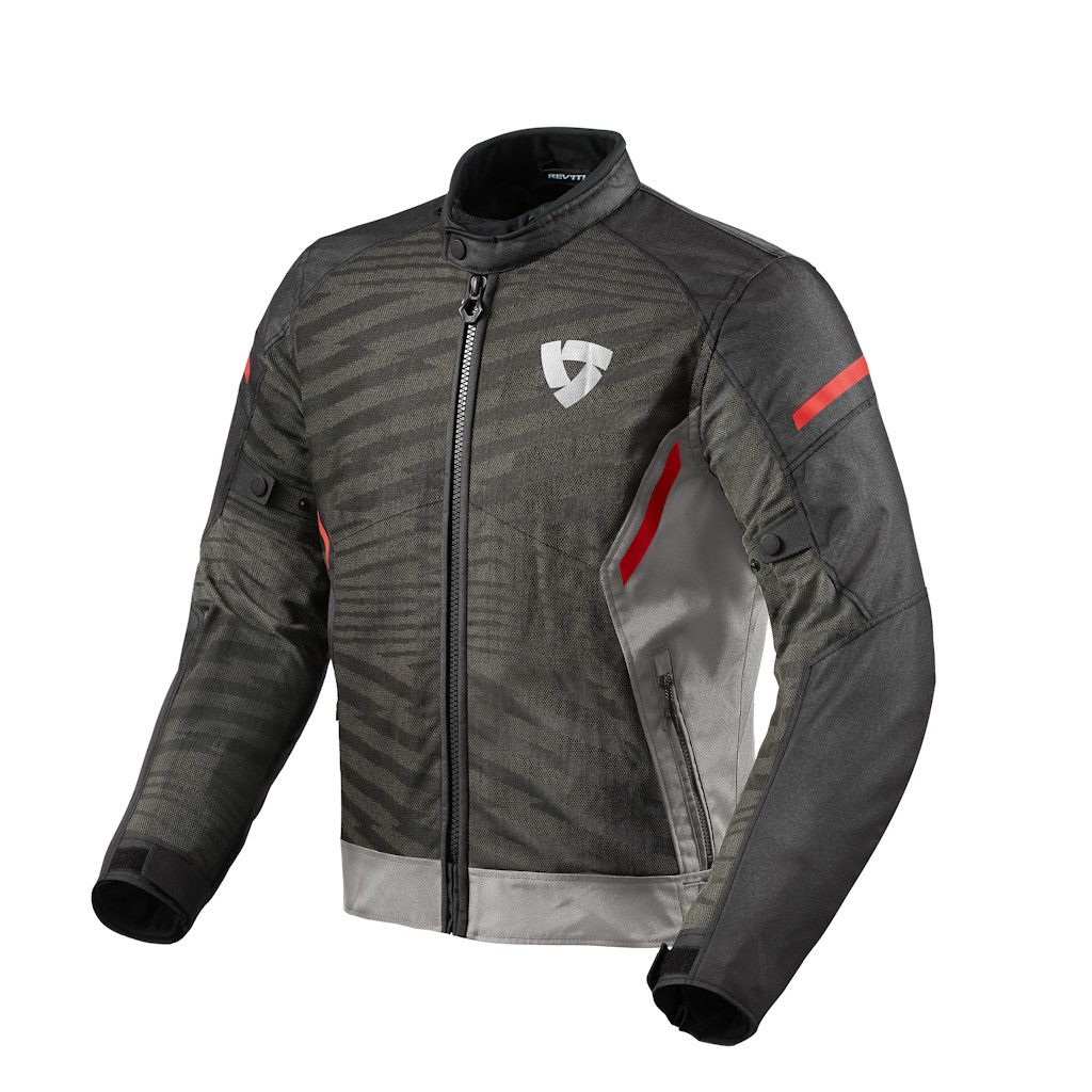 FJT310, Текстильная мотокуртка, REVIT Torque 2 H2O Grey Red
