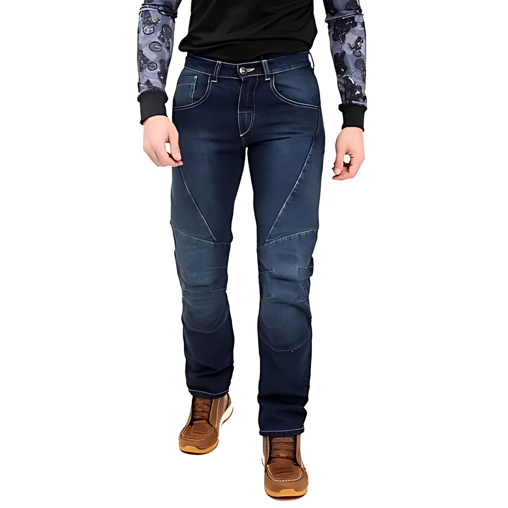 CR12007-S, Мотоджинсы, STARKS Wild One Slim, Синий Потертый