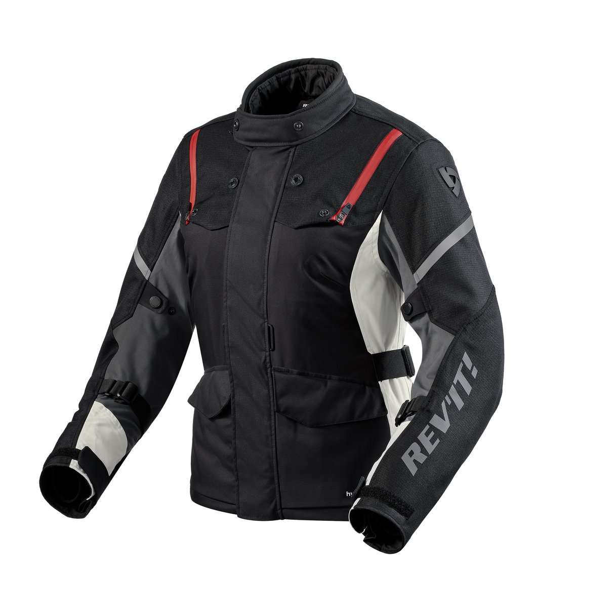 FJT323, Текстильная мотокуртка, REVIT Horizon 3 H2O Ladies Black Red