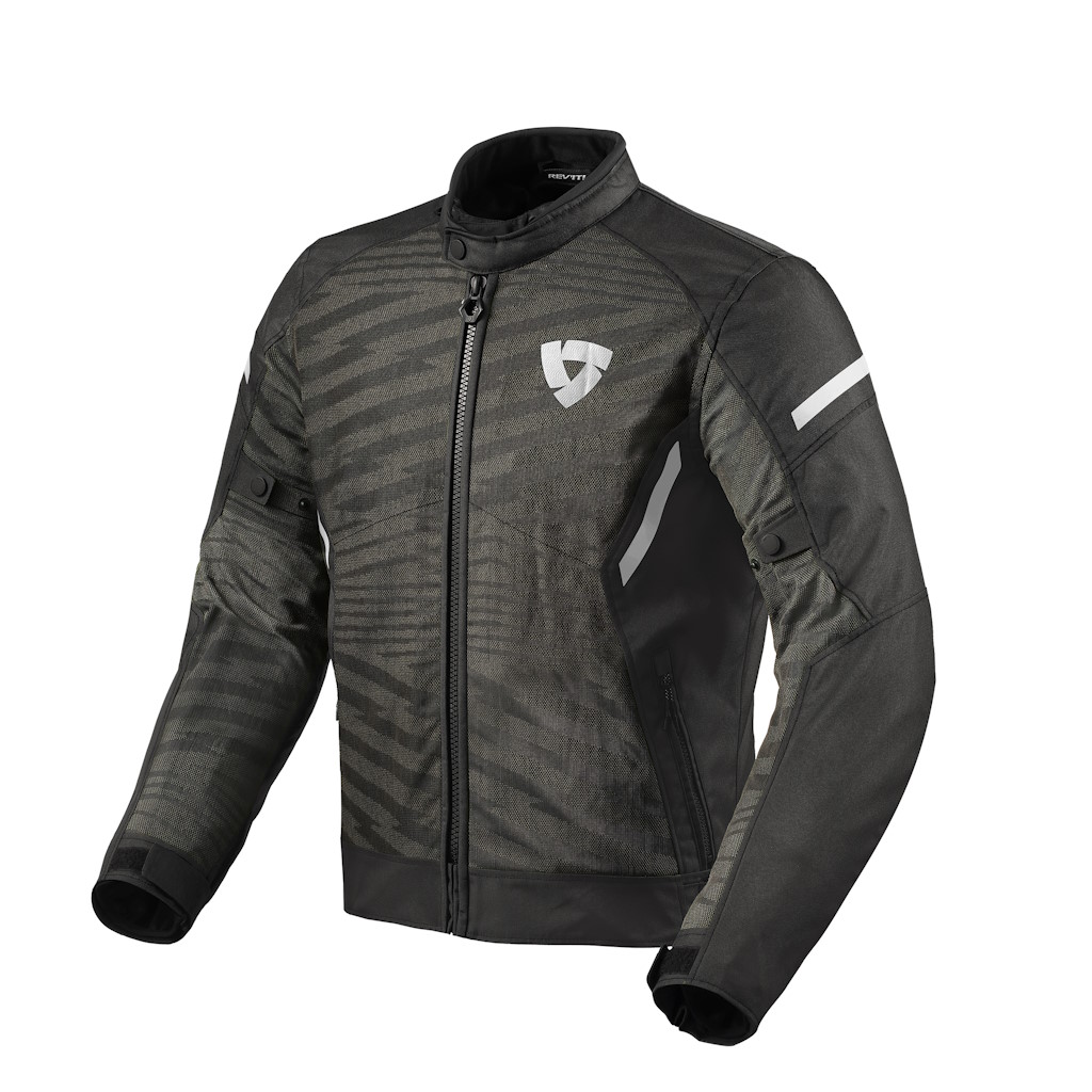 FJT310, Текстильная мотокуртка, REVIT Torque 2 H2O Black White