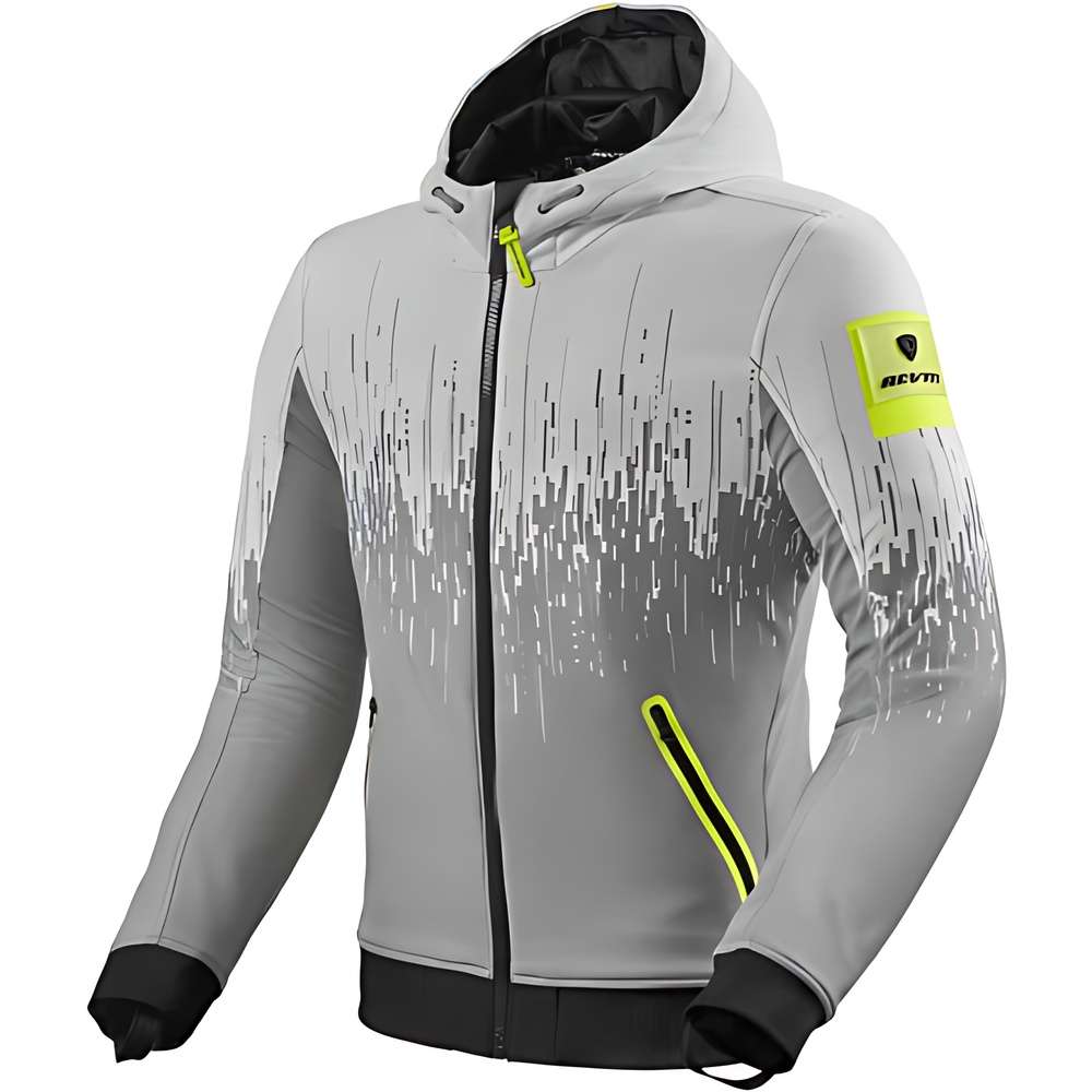 FJT292, Текстильная мотокуртка, REVIT Quantum 2 WB Light Grey Neon Yellow
