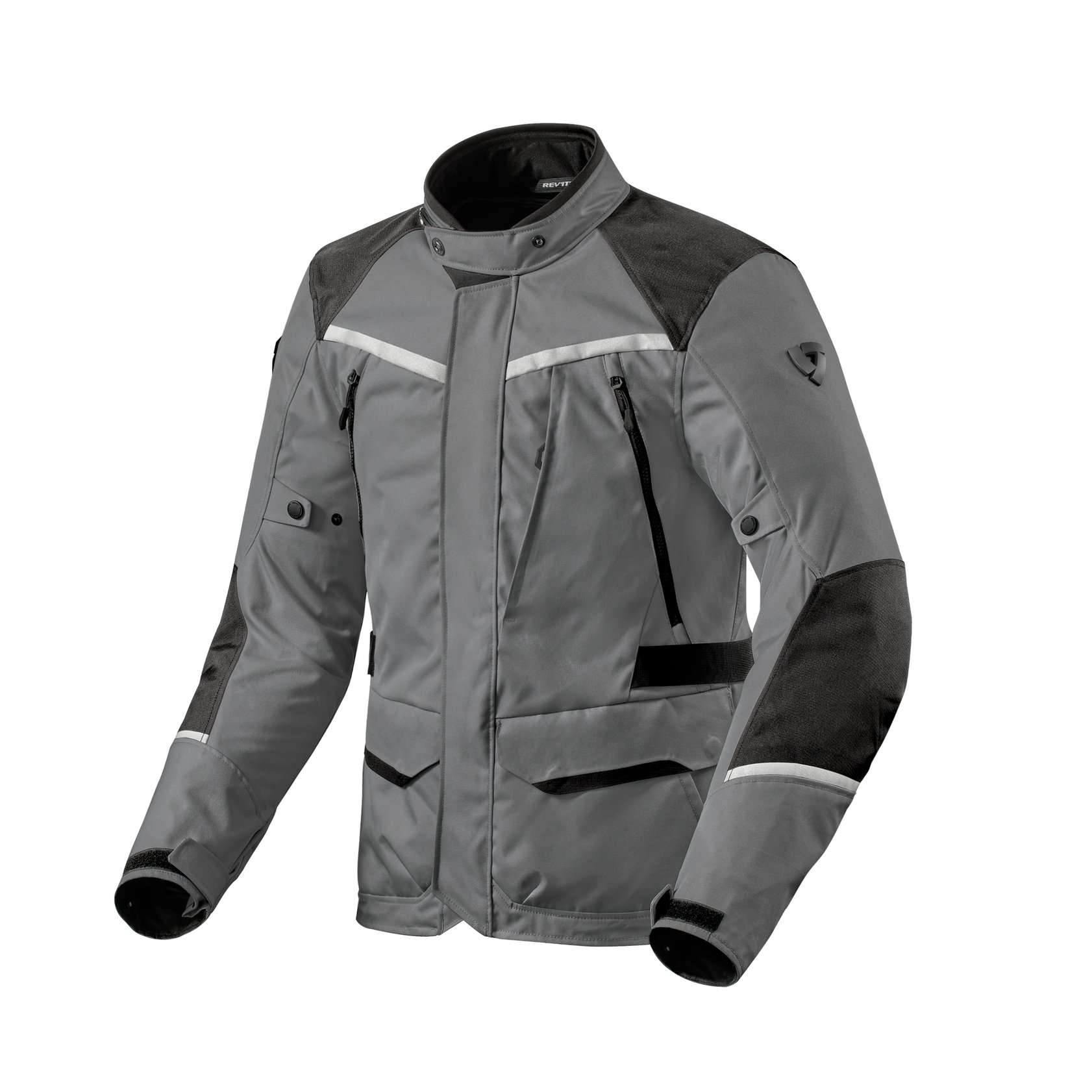 FJT334, Текстильная мотокуртка, REVIT Voltiac 3 H2O Grey Black