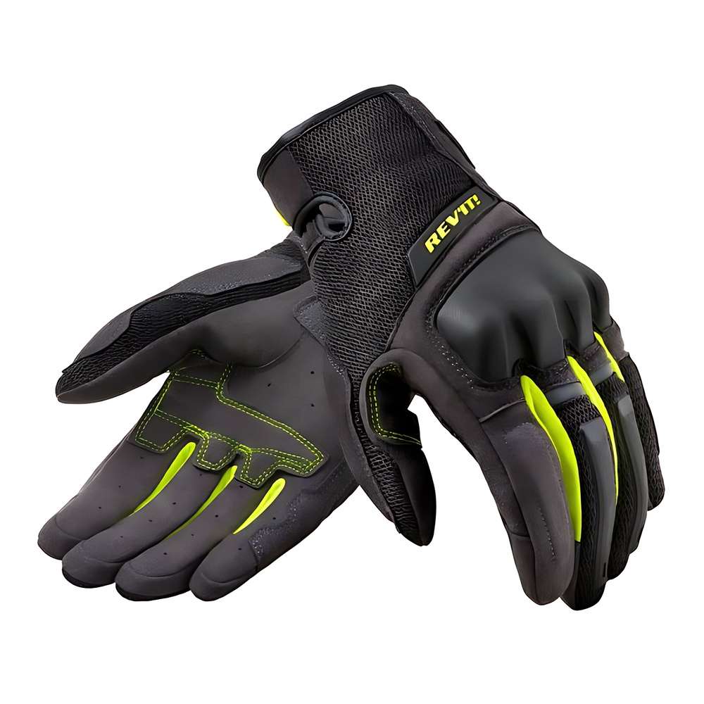 FGS163, Мотоперчатки, REVIT Volcano Black Neon Yellow