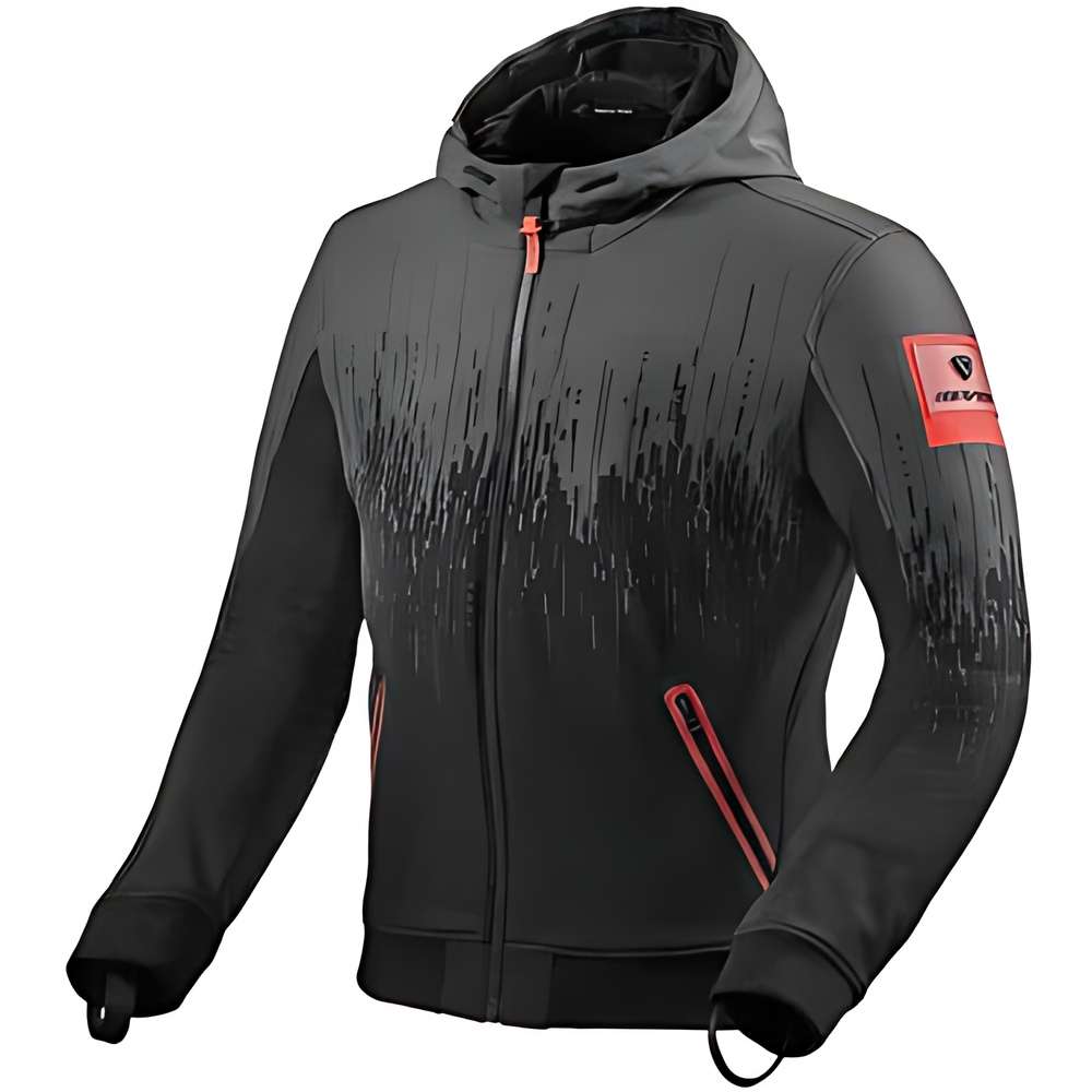 FJT292, Текстильная мотокуртка, REVIT Quantum 2 WB Black Neon Red